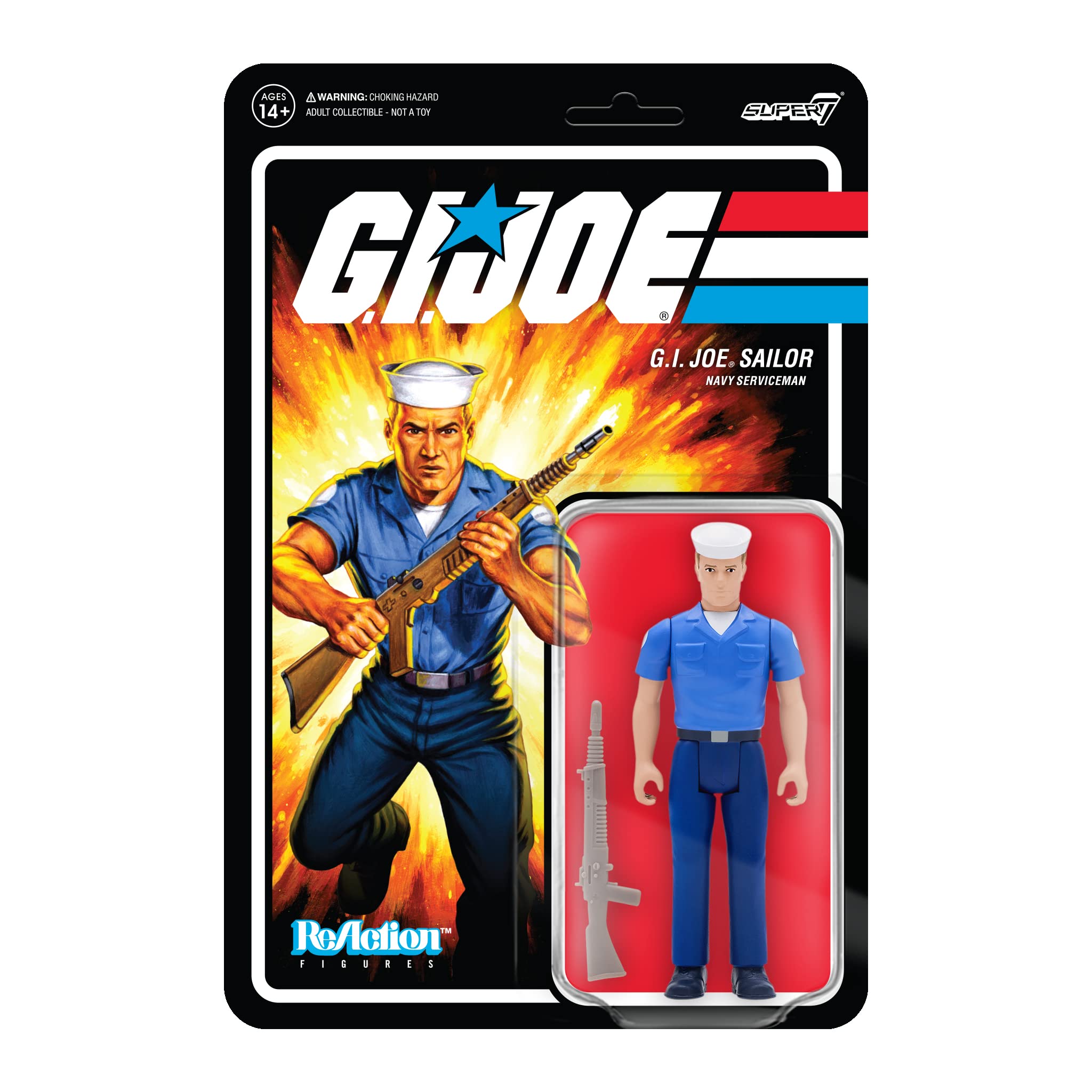 Amazon.co.jp: Super7 G.I.ジョーセーラーブルーシャツ(クリーン